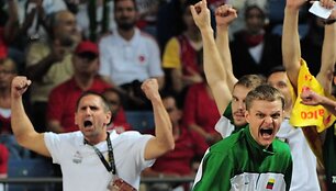 Lietuvos rinktinės emocijos laimėjus bronzą