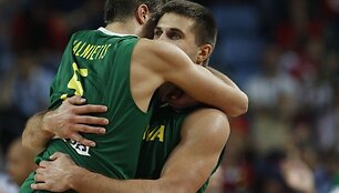 Lietuvos rinktinės emocijos laimėjus bronzą