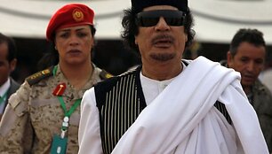 Muamarą Kadhafi lydėdavo asmens sargybinės moterys