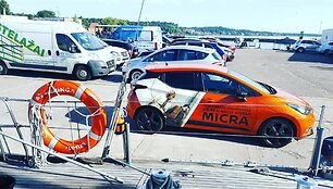 Žurnalistų varžybos &bdquo;Kur&scaron;ių marių regatoje&ldquo;, Nidoje (&bdquo;Nissan Micra&ldquo;)