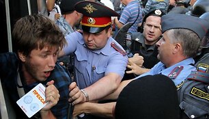 Maskvos policija i&scaron;vaikė opozicijos atstovus