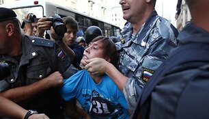 Maskvos policija i&scaron;vaikė opozicijos atstovus