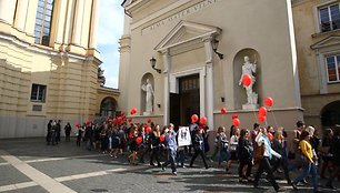 Rugsėjo 1-osios šventė Vilniaus universiteto Didžiajame kieme