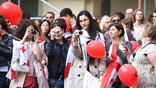 Rugsėjo 1-osios &scaron;ventė Vilniaus universiteto Didžiajame kieme