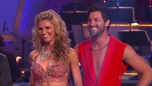 Seksualiausia pasaulio reportere vadinama Erin Andrews ir jos partneris Maksimas Chmerkovskis