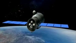 Kinija į kosmosą paleido pirmąją tyrimų laboratoriją „Tiangong-1“ (3 D vizualizacija)