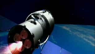 Kinija į kosmosą paleido pirmąją tyrimų laboratoriją „Tiangong-1“ (3 D vizualizacija)