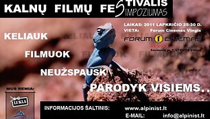 Kalnų filmų festivalio plakatas