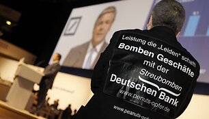 &bdquo;Deutsche Bank&ldquo; vadovui Josefui Ackermannui atsiųsta bomba