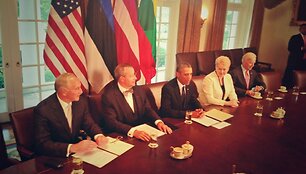 Baracko Obamos ir Baltijos &scaron;alių vadovų susitikimas