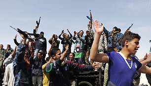 Libijos sukilėliai prie Adždabijos