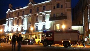 Įvykio vietoje Vilniaus senamiestyje