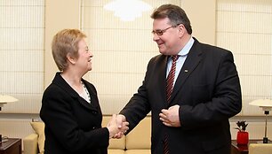Linas Linkevičius su Airijos ambasadore Lietuvoje Philomena Murnaghan