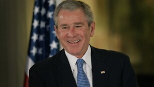 JAV prezidentas George'as W.Bushas.
