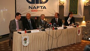 Spaudos konferencijoje buvo pasira&scaron;yta LKF rėmimo sutartis