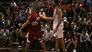 S.Skadas grūmėsi su 230 cm ūgio serbų milžinu S.Vrane&scaron;u