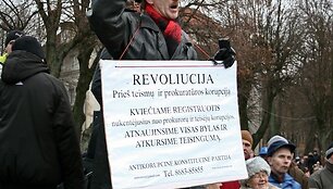 Protestas Klaipėdoje baigėsi taikiai.