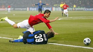 &bdquo;Inter&ldquo; ir &bdquo;Manchester United&ldquo; vienuolikių mū&scaron;is buvo vienintelis, kuriame futbolo gerbėjai nei&scaron;vydo įvarčių.