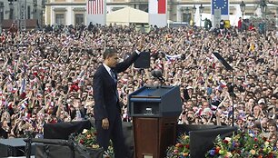 Obamos kalba Prahoje.