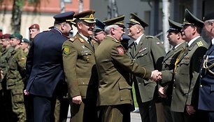 Generolo Jono Žemaičio Lietuvos karo akademijoje Vilniuje vyko viršininko pasikeitimo ceremonija.