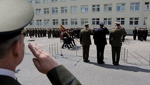 Generolo Jono Žemaičio Lietuvos karo akademijoje Vilniuje vyko vir&scaron;ininko pasikeitimo ceremonija.