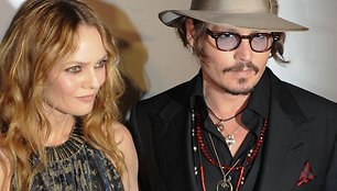 Holivudo žvaigždė Johnny Deppas ir jo partnerė, prancūzų aktorė ir atlikėja Vanessa Paradis