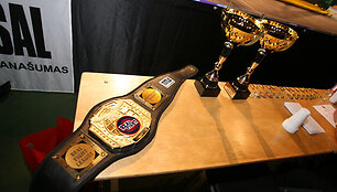 Kovotojai kovėsi dėl pusvidutinio svorio (iki 76 kg) MMA (mi&scaron;rūs kovos menai) čempiono diržo.