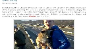 Prane&scaron;imas apie neoficialią S.Beniuko paie&scaron;ką bei esą įsteigtą atlygį.
