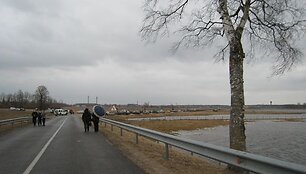 Situacija potvynio zonoje ties Rusnės sala &scaron;e&scaron;tadienio popietę