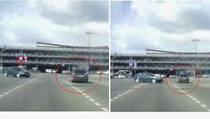 &bdquo;Audi 80&ldquo; kirto sankryžą užsidegus raudonam &scaron;viesoforo signalui.