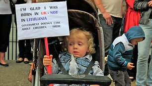 Protesto Londone akimirka