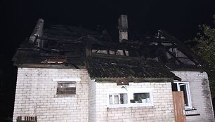 Per gaisrą Užkalnių kaime žuvo vyri&scaron;kis.