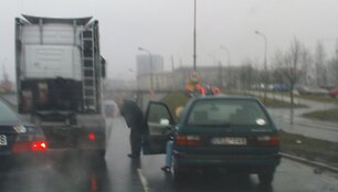 Smulki avarija sostinės Geležinio Vilko gatvėje.