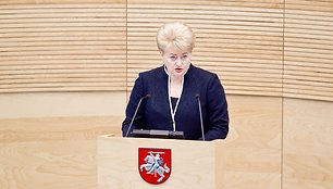 Prezidentės Dalios Grybauskaitės metinis pranešimas.