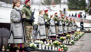 Žuvusiųjų už Lietuvos laisvę pagerbimo ceremonija Antakalnio kapinėse 