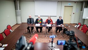 Lietuvos piliečių delegacijos, grįžusios i&scaron; Baltarusijos, spaudos konferencija