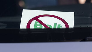 &bdquo;Bolt&ldquo; vairuotojų protesto akcija