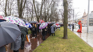 Mitingas „Apginti tautinių mažumų mokyklas Trakų rajone“