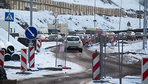 Spūstys Geležinio Vilko gatvėje ties A.Goštauto gatve.