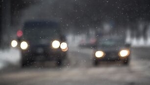 Žiemos vaizdai Vilniaus gatvėse.