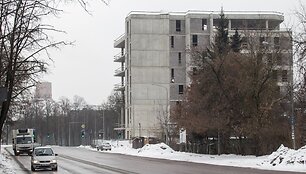 &Scaron;alia Žalgirio stadiono statomi &bdquo;Maskvos namai&ldquo;
