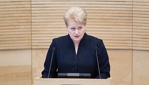 Dalia Grybauskaitė Seime perskaitė metinį prane&scaron;imą