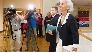 Tarptautinio valiutos fondo vaodvės Christine Lagarde vizitas Lietuvoje