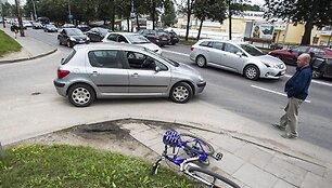 Avarijos vietoje Vilniuje, Kareivių g. 