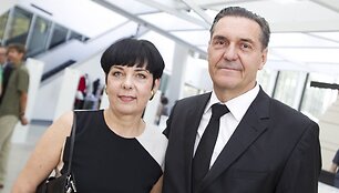 Algirdas Kau&scaron;pėdas su žmona Vilija