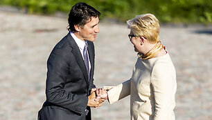 Ingrida &Scaron;imonytė Vilniuje susitiko su Kanados premjeru Justinu Trudeau