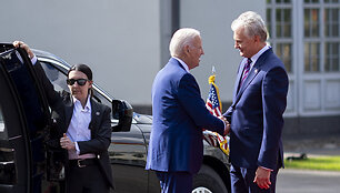 Gitanas Nausėda Prezidentūroje susitiko su Joe Baidenu