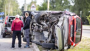 Vilniuje L. Asanavičiūtės g. įvyko masinė avarija