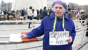 Protesto akcija Verbų sekmadienį