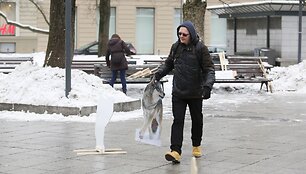 Vilkų &bdquo;piketas&ldquo; Vilniaus V.Kudirkos aik&scaron;tėje